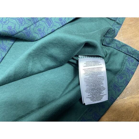 Polo Ralph Lauren Men's Size XL Custom Fit All Over Print Green Shield Shirt - Picture 6 of 9
